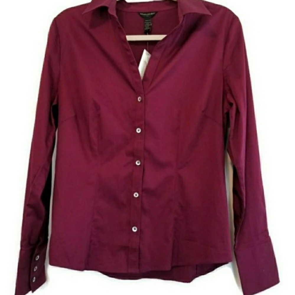 BANANA REPUBLIC BURGHANDY BLOUSE